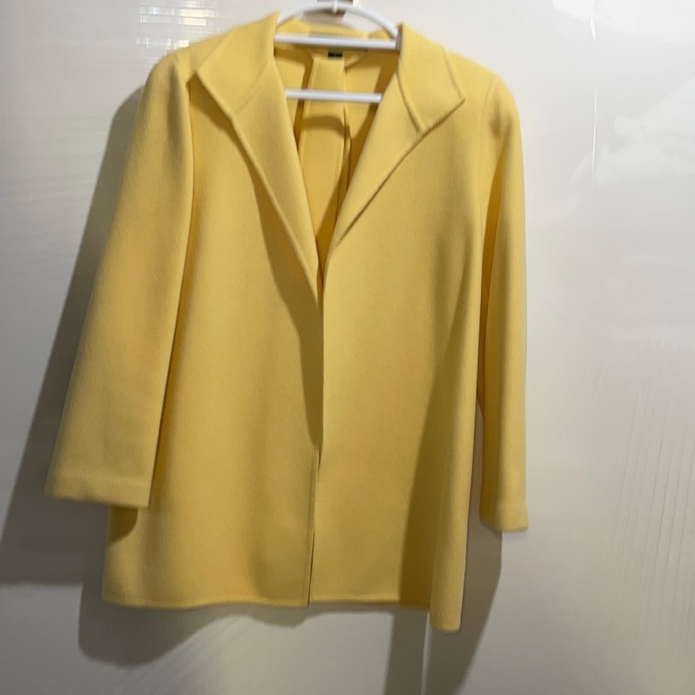 Linda Allard/Ellen Tracy Yellow wool Jacket size 8.